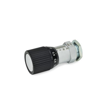 GN727-27-S1-SR CONTROL KNOB-HEX MOUNT