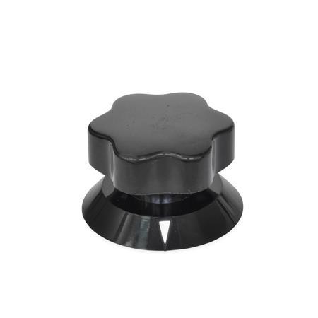 VBI-50-B8  SIX LOBE SKIRTED KNOB PLASTIC
