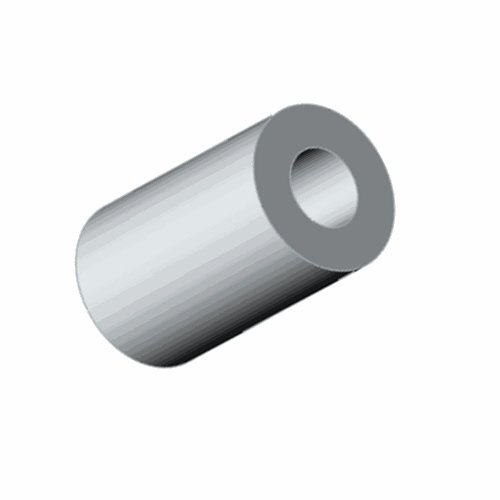 ESPACIADOR DE ALUMINIO DIÁMETRO 1/4" PARA TAMAÑO DE TORNILLO NO. 6, LONG. TOTAL 5/32". METAX