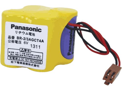 BR-2/3AGCT4A LITHIUM PANASONIC BATTERY 6V BR-2-3AGCT4A. REPLACE BR-CCF2TH. FANUC. 100% NEW & ORIGINAL. 1 YEAR WARRANTY.