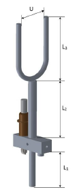 Horquilla 10 mm de 2 Picos NetBoard Para Tablero de Arnés Eléctrico.