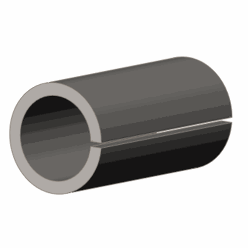 [ERRG-316-614] ESPACIADOR RANURADO SIN ROSCA DE ACERO GALVANIZADO DIÁMETRO 3/16" PARA TORNILLO NO. 6, LONG. TOTAL 1/4". METAX