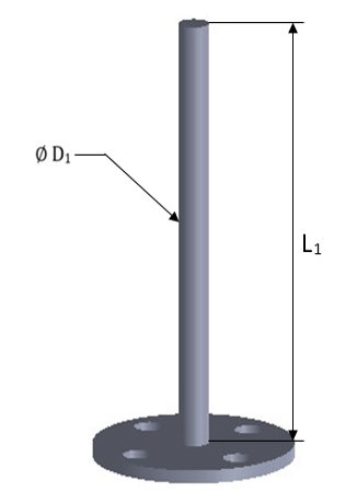 [PTAR4-.125.075]  Pin para Tablero de Arnés Eléctrico con Rondana de 4 Barrenos, Diámetro .125", Long. Total 0.750".
