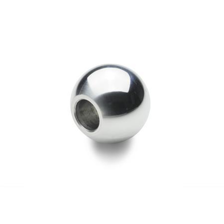 [319-AL-16-B6-K] DIN319-AL-16-B6-K  BALL KNOB ALUMINUM
