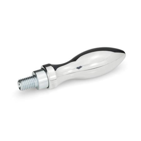 [32WG58/E] DIN98-AL-32-E  REVOLVING HANDLE ALUMINUM
