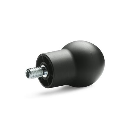 [10NCAA] EN596-45-M10 REVOLVING BALL KNOB PLASTIC