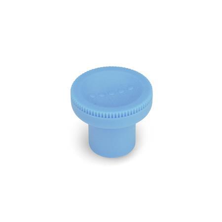 [676-35-M6-BL] EN676-35-M6-BL ERGO KNURLED KNOB