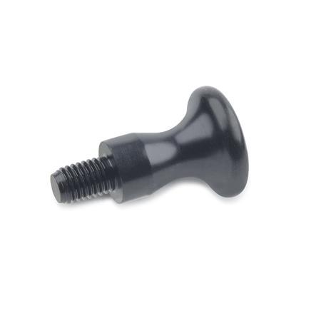 [6NB70/E] GN75-16-M6-E WAIST SHAPED KNOB STEEL