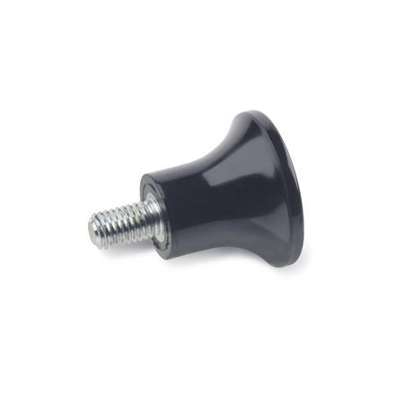 [6NB75/E] GN76-21-M6-E MUSHROOM KNOB  PLASTIC