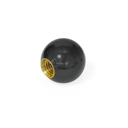 [L02-0112] PBH-KU-1.63-3/8X24-E BALL KNOB PLASTIC