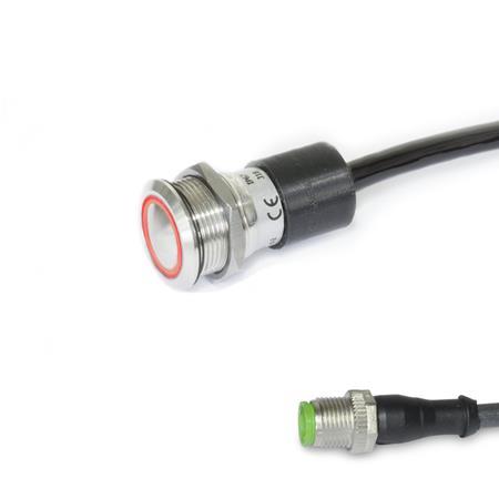 [3310-W-RG-2-KS-0.25] GN3310-W-RG-2-KS-0.25 PUSH BUTTON