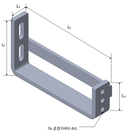 [B90C4.5] Base 90º Tipo C 4.5" Para Tablero de Arnés Eléctrico.